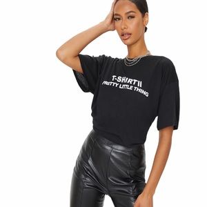 PRETTYLITTLETHING Black Official T Shirt